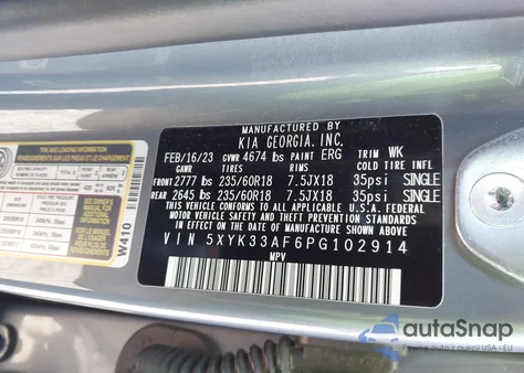 2023 Kia Sportage Ex from USA, damaged, VIN 5XYK33AF6PG102914